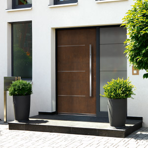 Haustür mit Fingerscan